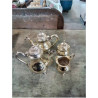 SERVICE A CAFE ET THE 4 PIECES MÉTAL ARGENTÉ DORE ANGLETERRE 