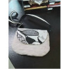 SAC BANDOULIÈRE MATELASSÉ ECRU ET NOIR