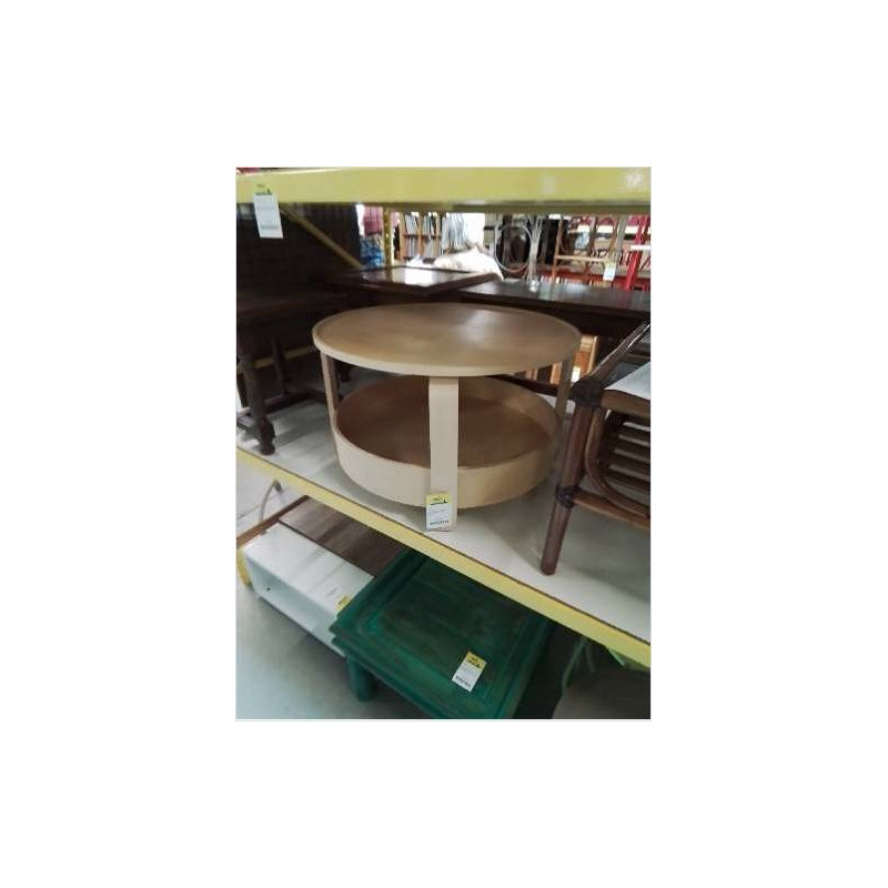 TABLE BASSE RONDE BOIS CLAIR 2 NIVEAUX IKEA BORGEBY