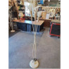 LAMPADAIRE MÉTAL CRÈME 3 FEUX VERRE BLANC 