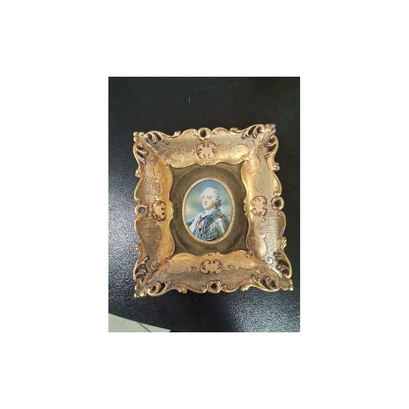 PORTRAIT MÉDAILLON LOUIS XV ENCADREMENT BOIS DORÉ STYLE LOUIS XV 