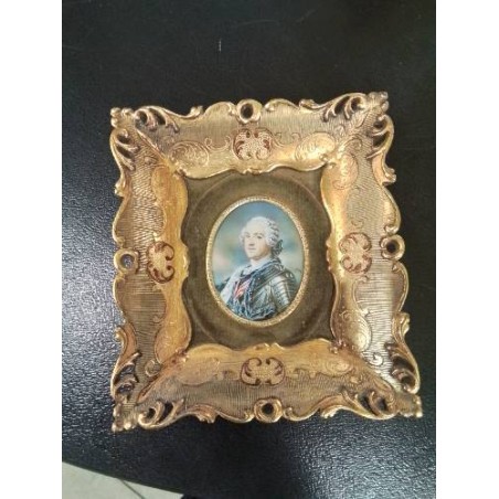 PORTRAIT MÉDAILLON LOUIS XV ENCADREMENT BOIS DORÉ STYLE LOUIS XV 