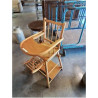 CHAISE HAUTE BÉBÉ BOIS CLAIR ANNÉES 50