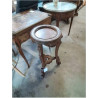 SELLETTE TRIPODE BOIS SCULPTÉ DESSUS MARBRE ROUGE XIXE 