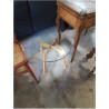 TABLE BASSE RONDE PIÈTEMENT BOIS CLAIR PLATEAU VERRE