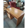  BUREAU RECTANGULAIRE BOIS CLAIR 1 TIROIR 1 PORTE 1 NICHE