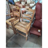 FAUTEUIL DE CHEMINÉE BOIS CLAIR PAILLÉ DOSSIER A POIGNÉE 