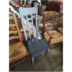 CHAISE BOIS GRIS HAUT...