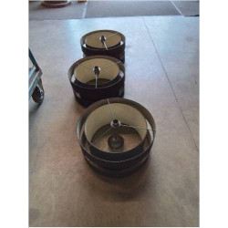 SUSPENSION RONDE TISSU NOIR