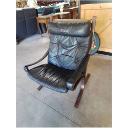 FAUTEUIL CUIR NOIR MODÈLE...