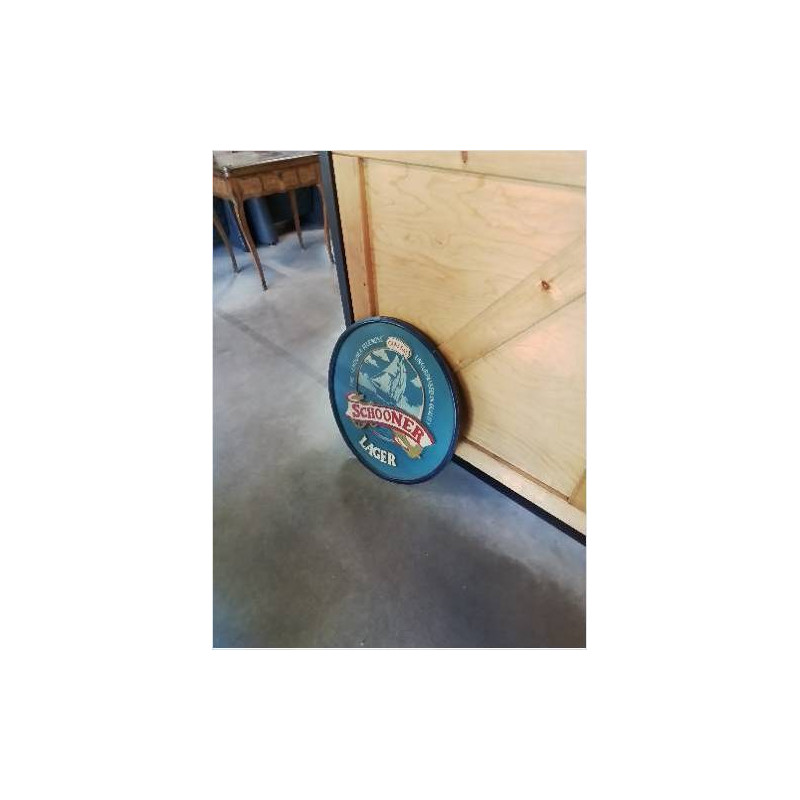 PLAQUE PUBLICITAIRE BOIS SCHOONER LAGER CANADA 