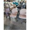 FAUTEUIL BOIS VERT ASSISE TISSU BEIGE