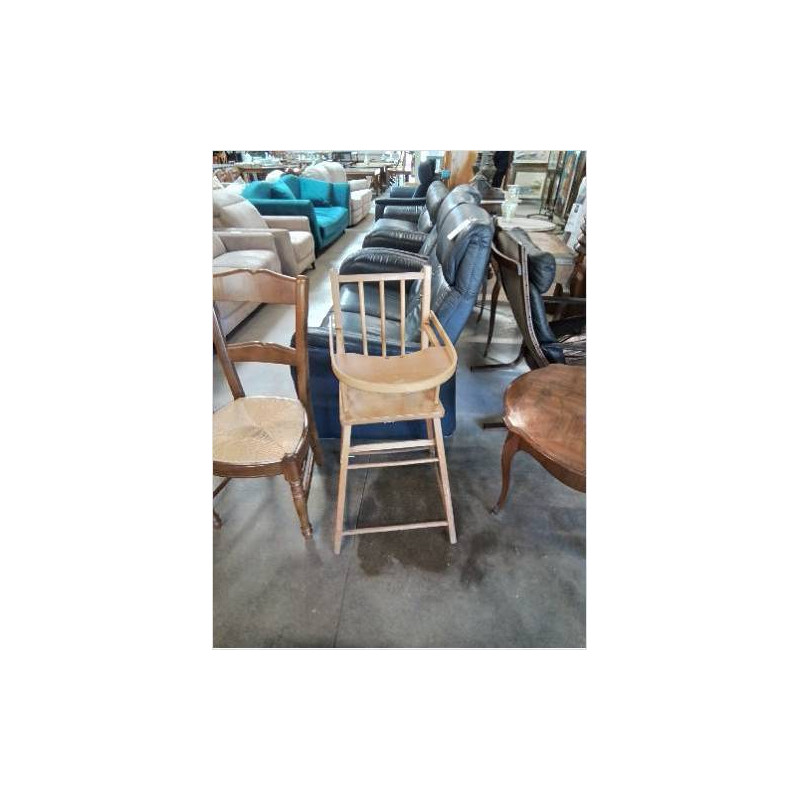 CHAISE HAUTE BÉBÉ BOIS CLAIR ANNÉES 50