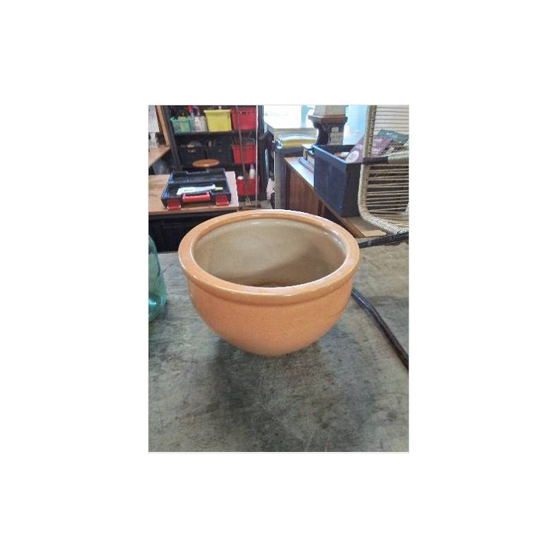 JARDINIÈRE CÉRAMIQUE ORANGE 29CM