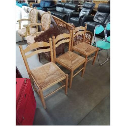 3 CHAISES DE CUISINE BOIS...