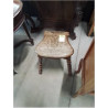 TABOURET BOIS GRAVÉ PIEDS TORSADÉ FIN XIXE