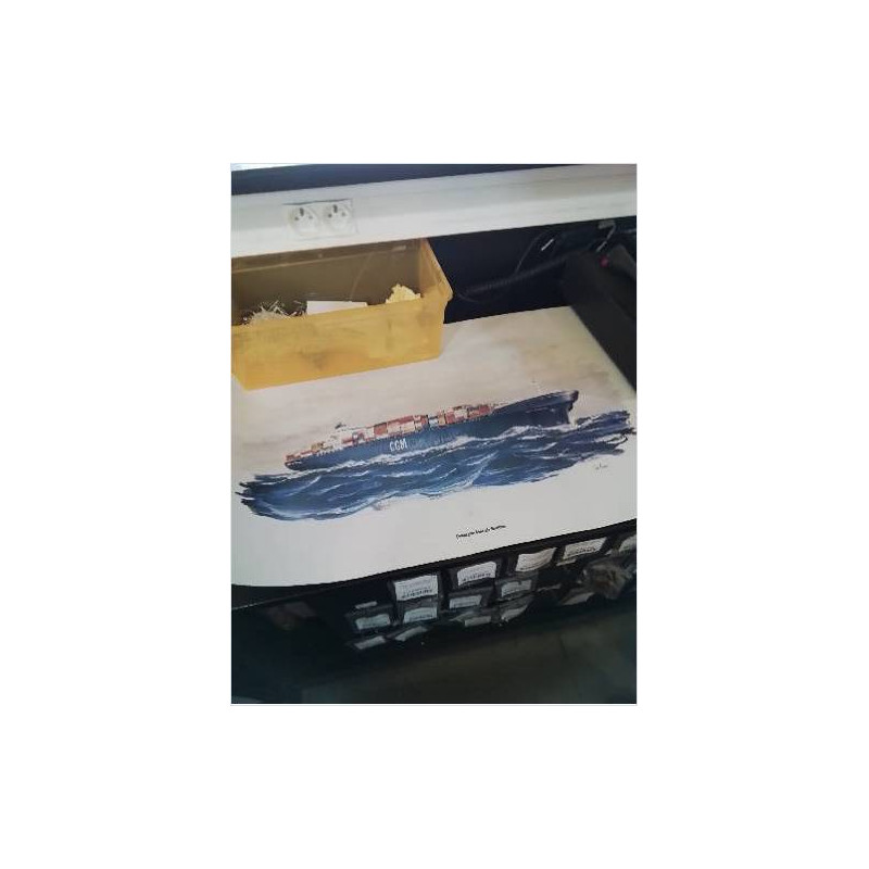 AFFICHE COMPAGNIE GÉNÉRALE MARITIME CGM 1990 60X40CM