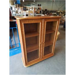 VITRINE 2 PORTES BOIS CLAIR