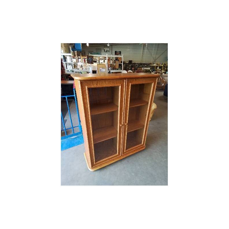 VITRINE 2 PORTES BOIS CLAIR
