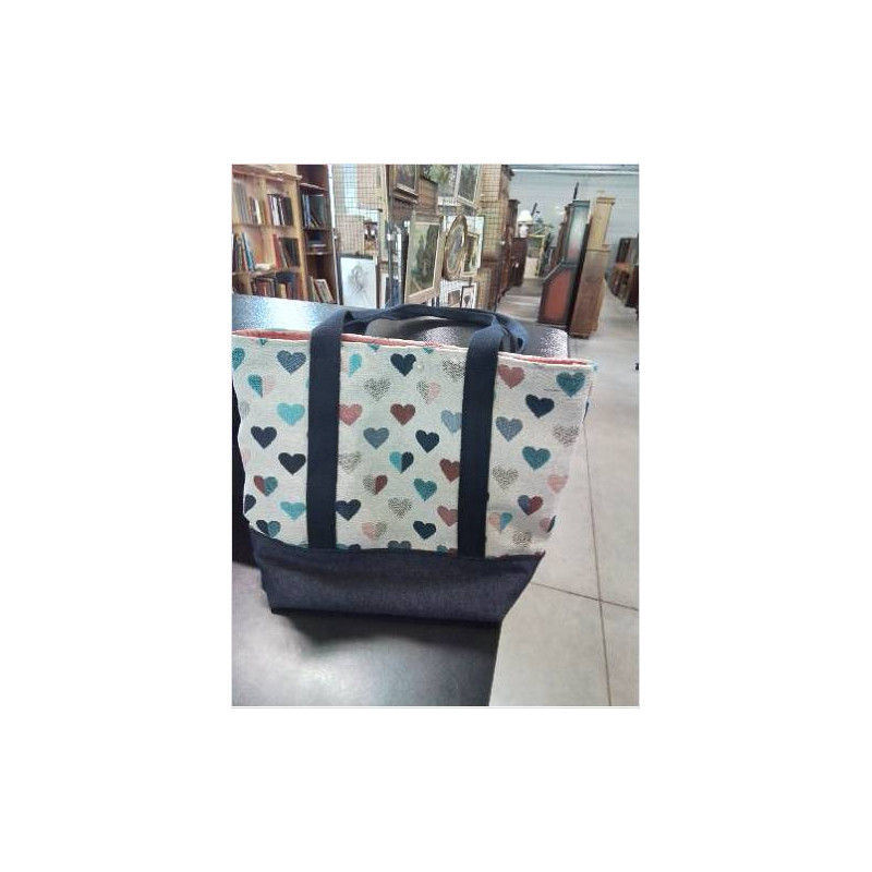 SAC TISSU COEUR ET JEAN