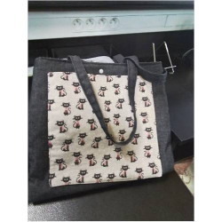 TOTE BAG CHAT MATELASSÉ 