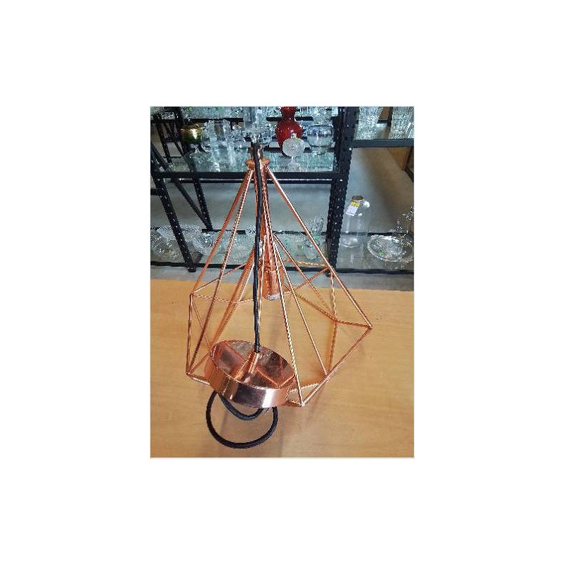 LUSTRE CAGE MÉTAL ROSE P198LCP