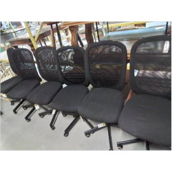CHAISE DE BUREAU A ROULETTES RÉSINE ET TISSU NOIR IKEA FLINTAN