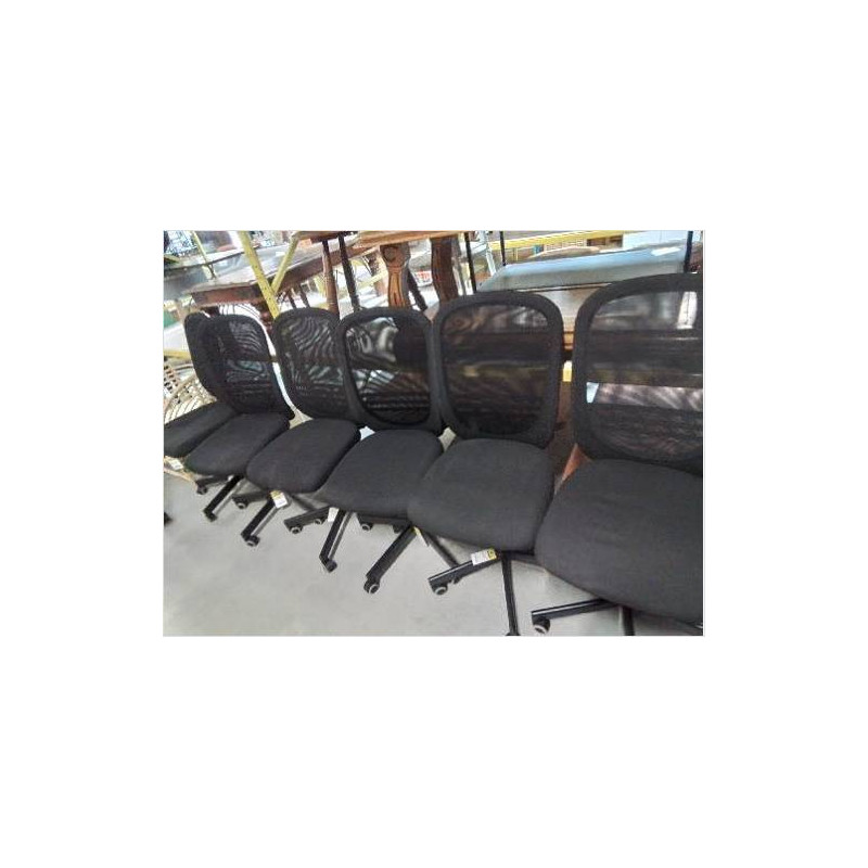 CHAISE DE BUREAU A ROULETTES RÉSINE ET TISSU NOIR IKEA FLINTAN