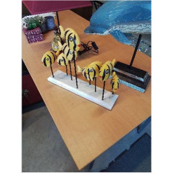 STATUETTE POISSONS JAUNE 