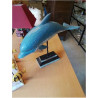 STATUETTE DAUPHIN SOCLE BOIS