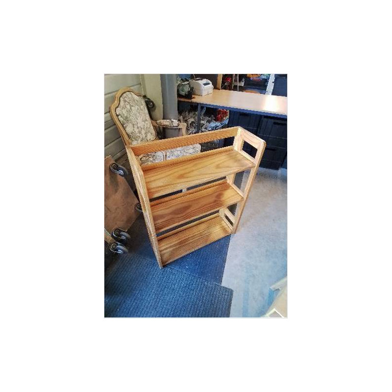 ÉTAGÈRE PLIANTE 3 TABLETTES PIN