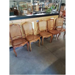 6 CHAISES BOIS CLAIR ASSISE...
