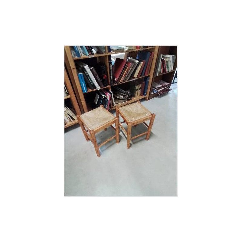 TABOURET PIN PAILLE