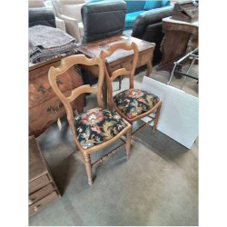 PAIRE DE CHAISES BOIS CLAIR...