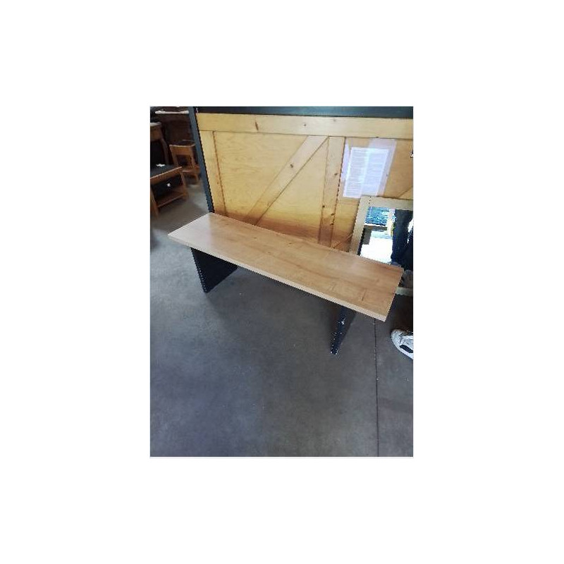 BANC BOIS CLAIR PIÈTEMENT BOIS NOIR 