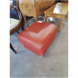 POUF CUIR ROUGE BARDI ITALY