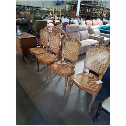4 CHAISES BOIS CLAIR ASSISE...