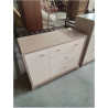  COMMODE BOIS CRÈME 3 TIROIRS 1 PORTE GAUTIER 