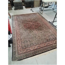 TAPIS LAINE FAIT MAIN ROSE...