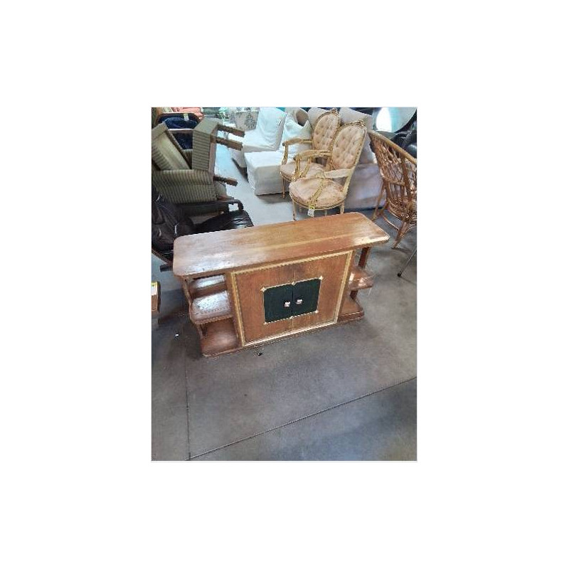 BAR BOIS CLAIR A TABLETTES 2 PORTES ANNÉES 50 