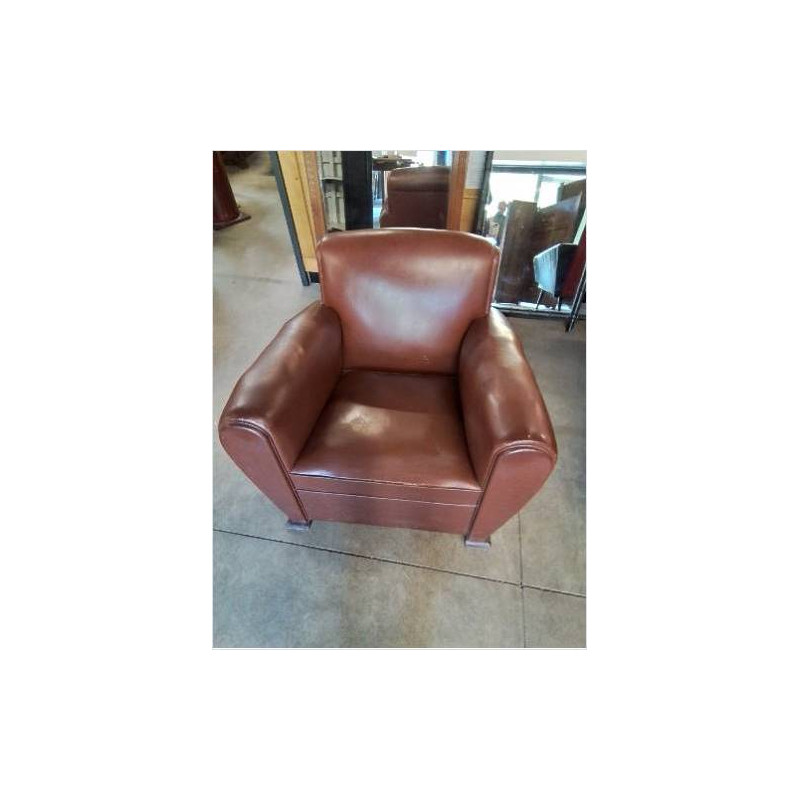 FAUTEUIL CLUB SKAÏ CHOCOLAT MILIEU XXE