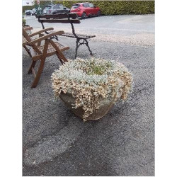 JARDINIÈRE RONDE PIERRE RECONSTITUÉE 60X40CM