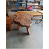 TABLE BASSE BOIS BRUT TRIPODE