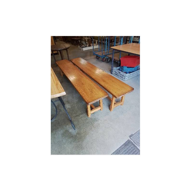 BANC A ENTRETOISE CHÊNE CLAIR 2M