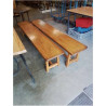BANC A ENTRETOISE CHÊNE CLAIR 2M