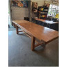 TABLE RECTANGULAIRE EXTENSIBLE A ENTRETOISE CHÊNE CLAIR 2MX1MX77CM 