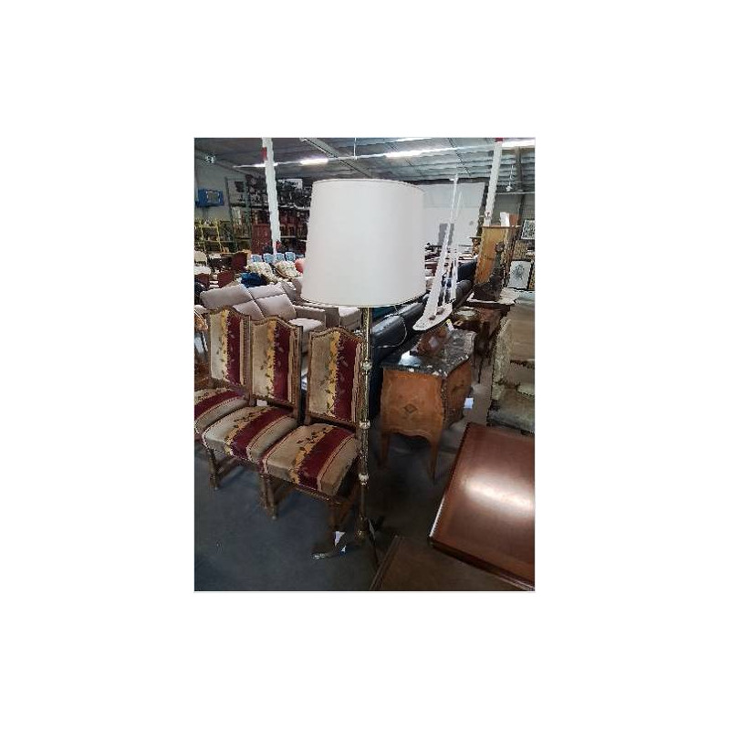 LAMPADAIRE MÉTAL DORÉ BOULES ONYX AJ ECRU 