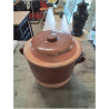 POT AVEC COUVERCLE TERRE CUITE ÉMAILLÉE 