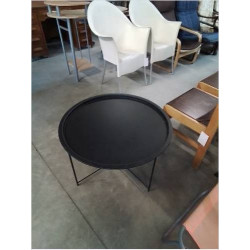 TABLE BASSE RONDE MÉTAL NOIR