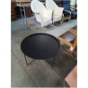 TABLE BASSE RONDE MÉTAL NOIR
